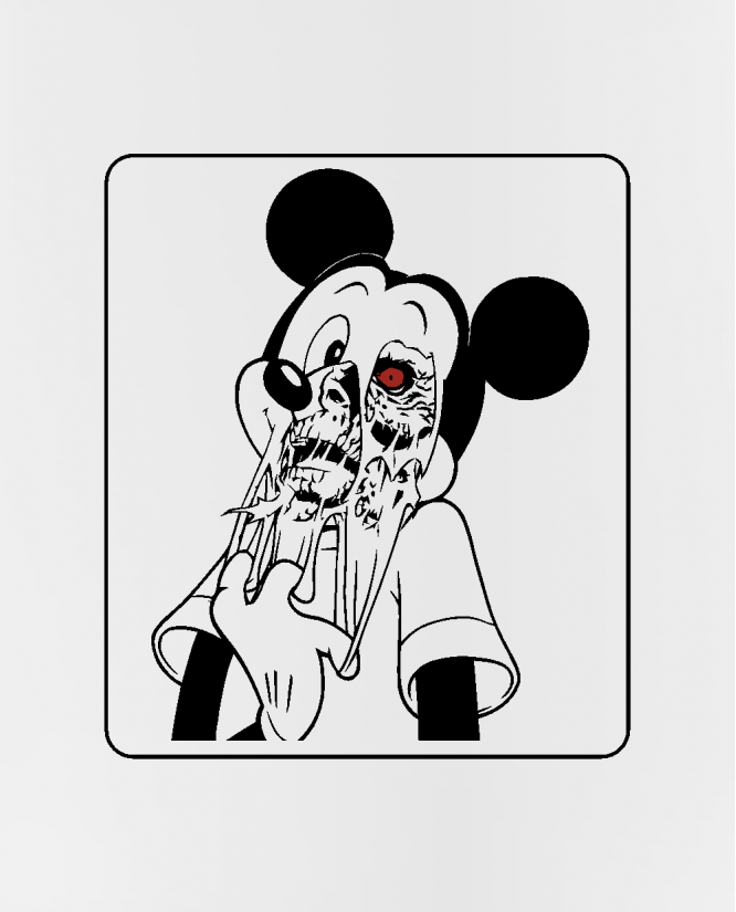 Puodelis Mickey zombie